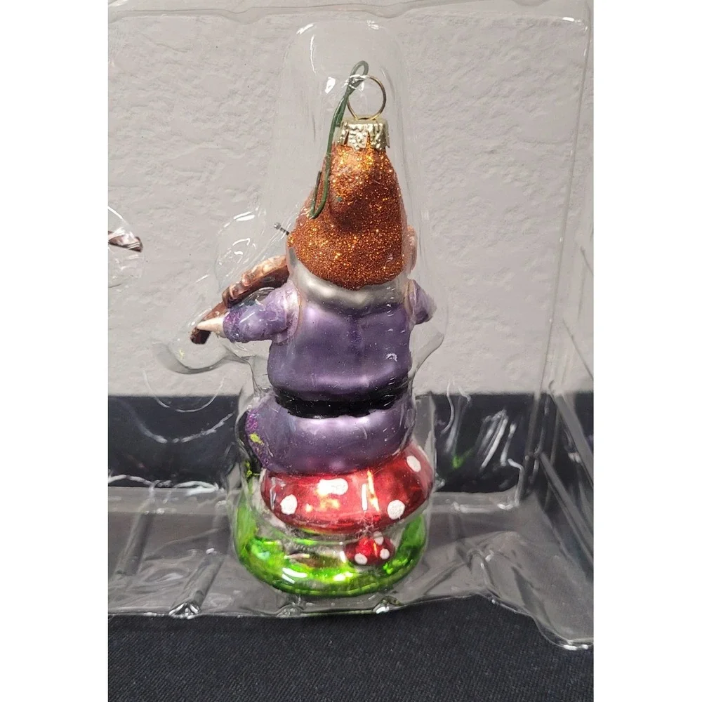 Musical Gnome Handcrafted Glass Ornament Set